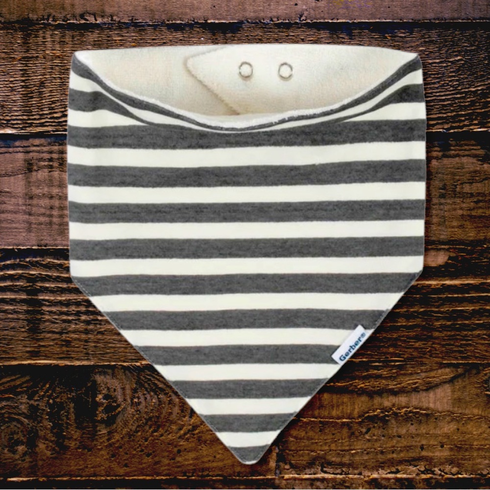 NWT Gerber baby stripe bandana bib